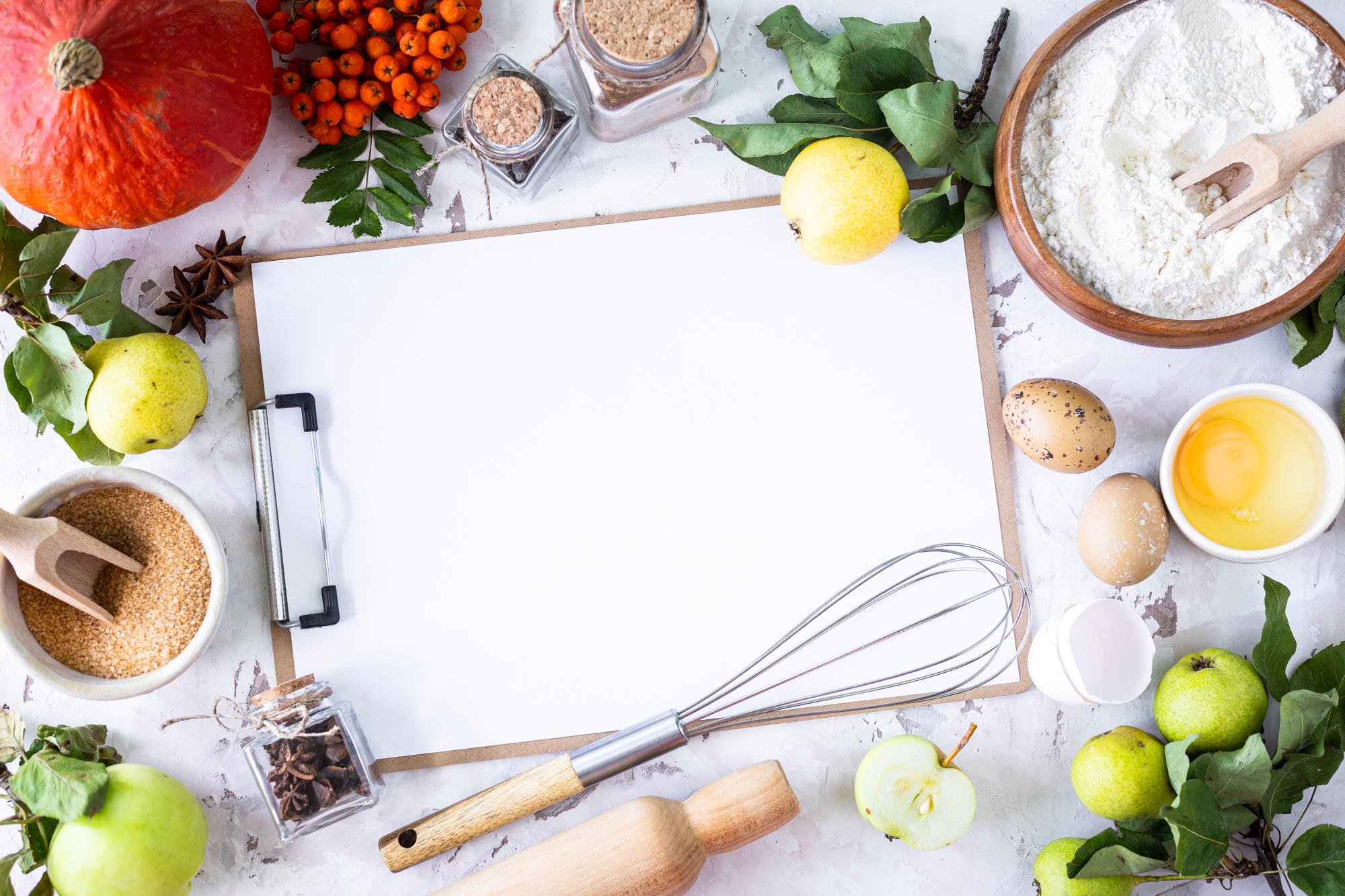 Postazione studio con ingredienti